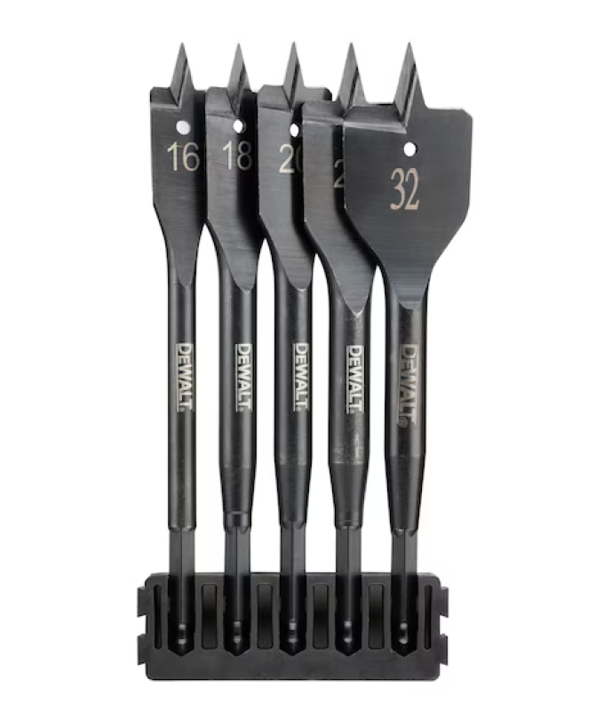 Dewalt hegytartó + lapos fafúró, 5 részes 16mm-32mm (DT70834-QZ)