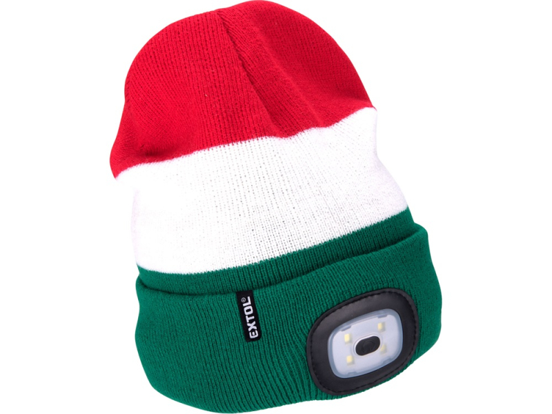 Extol Light kötött sapka kivehető LED homloklámpával, 4 x 45 lumen (43453)
