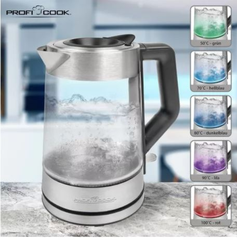 ProfiCook PC-WKS 1190 G vízforraló 1,7L, üveg