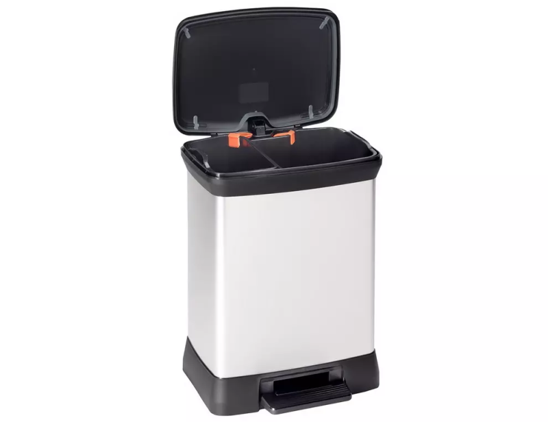 Curver Duo Deco pedálos szelektív szemetes 10L+18L (203291)