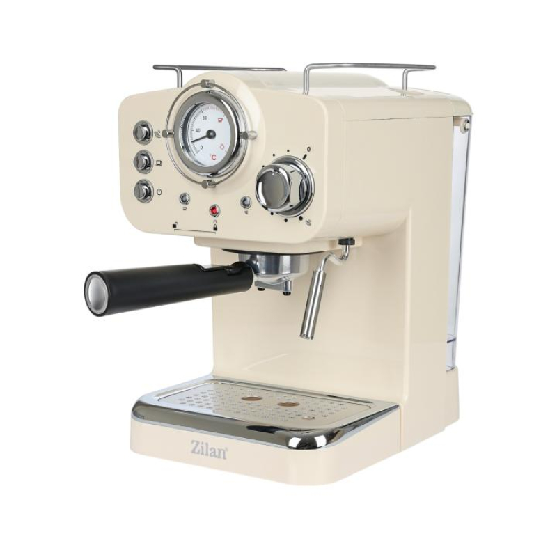 Zilan ZLN2992 retró eszpresszó kávéfőző, 1100 W, 15 bar, bézs