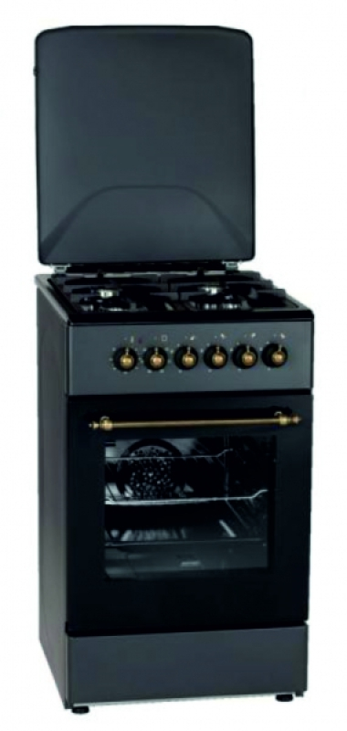 MPM Szabadonálló gáztűzhely elektromos sütővel retro (MPM-54-KRM-13)