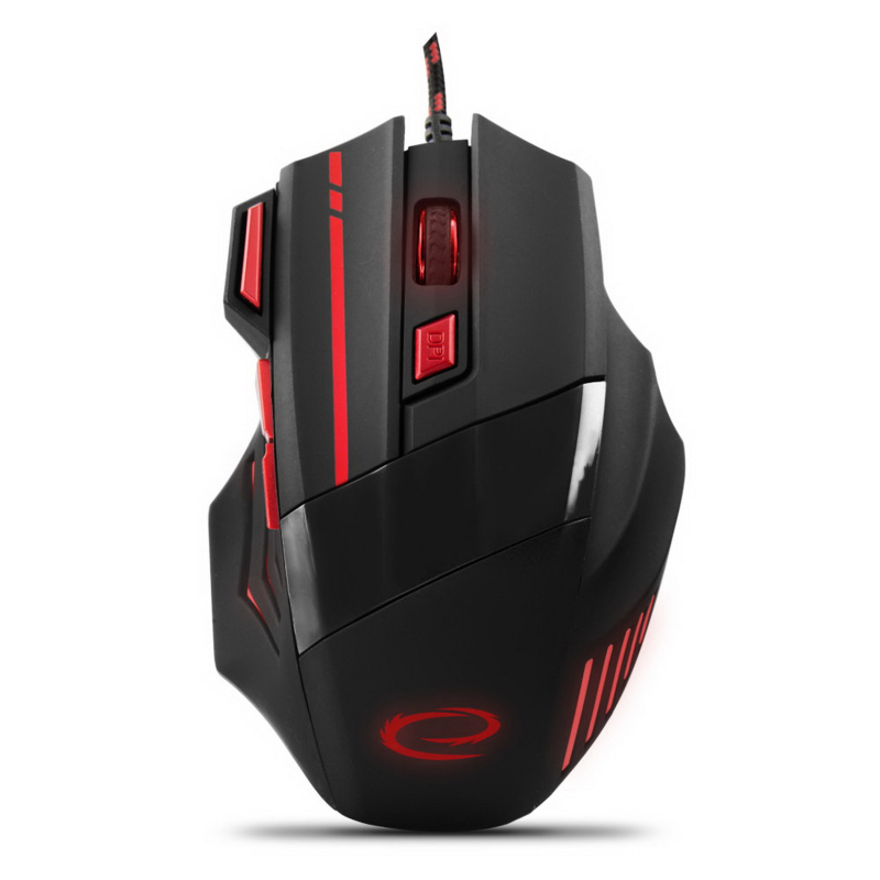 Esperanza MX201 Wolf EGM201R USB Gamer egér, fekete-piros