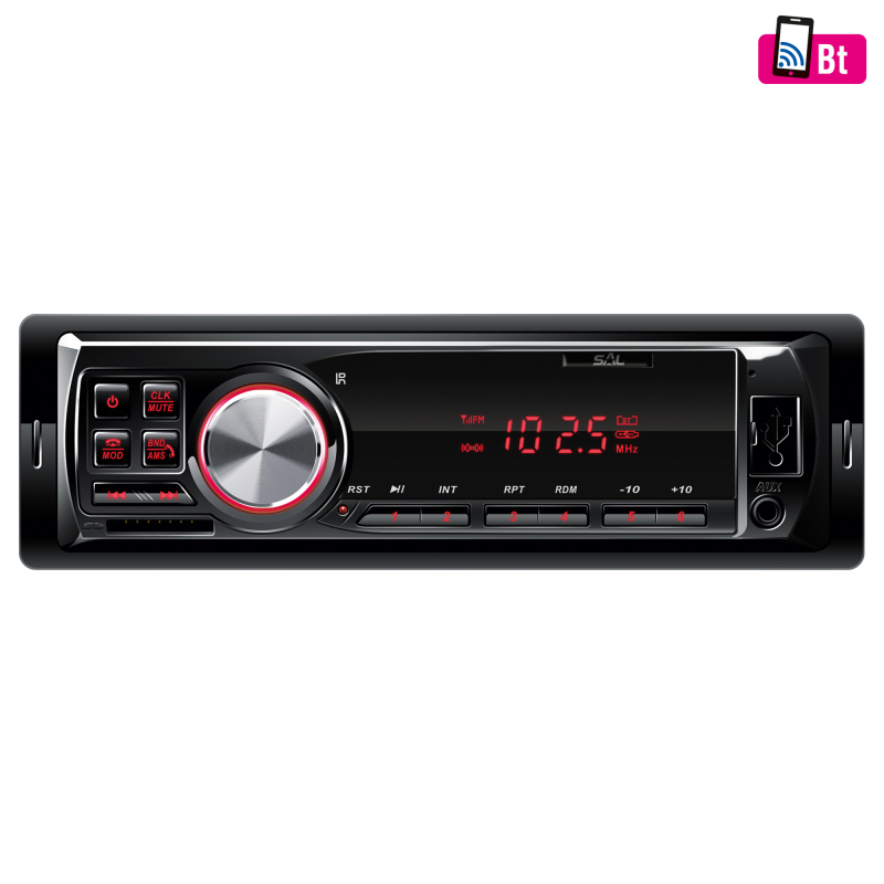 SAL autórádió és MP3/WMA lejátszó, piros (VBT 1100/RD)