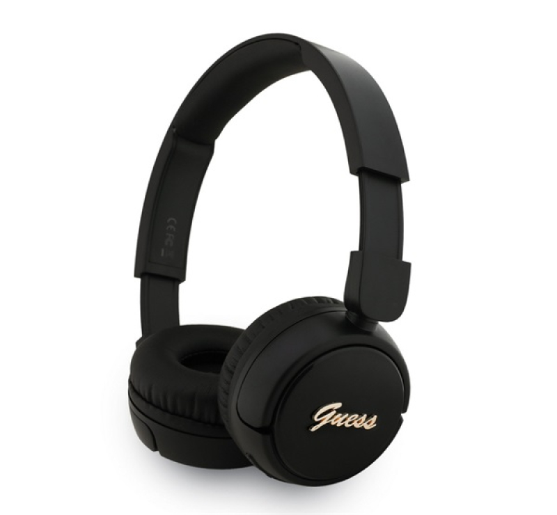 GUESS SCRIPT METAL LOGO bluetooth fejhallgató SZTEREO (v5.3, mikrofon, IPX4 vízálló) FEKETEGUBHV6SCK