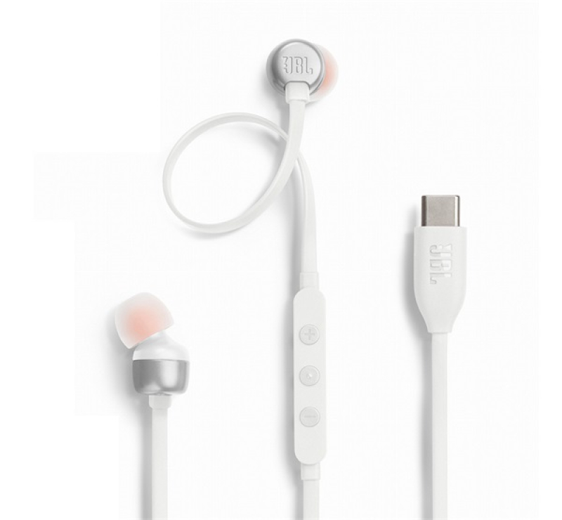 JBL T310C fülhallgató SZTEREO (Type-C, felvevő gomb, lapos kábel) FEHÉRJBLT310CWHT