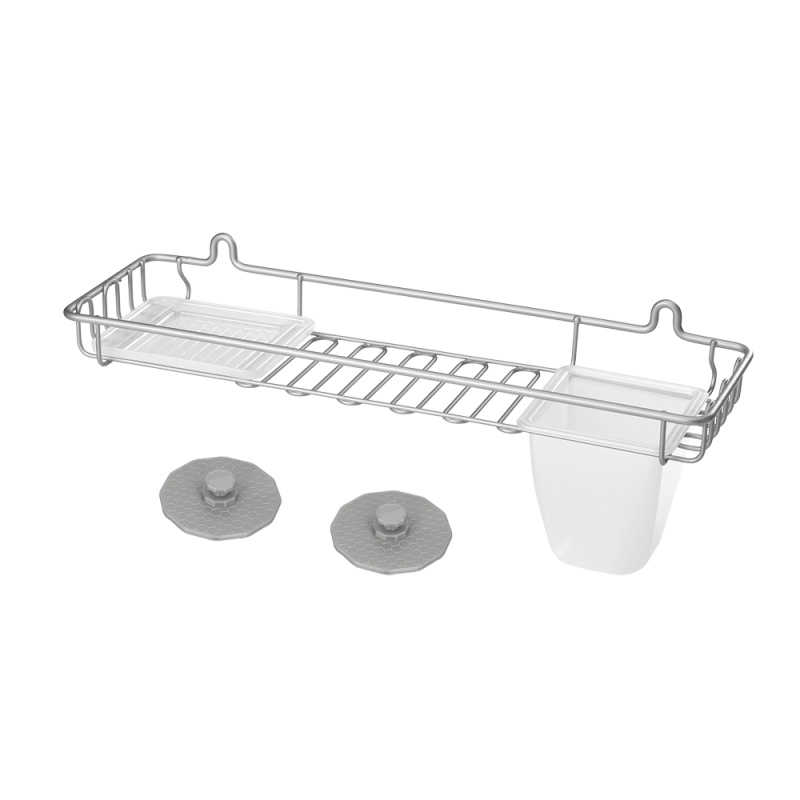 Metaltex Artic Fürdőszobai hosszú polc, 38 cm x 12 cm x 15 cm (402716)