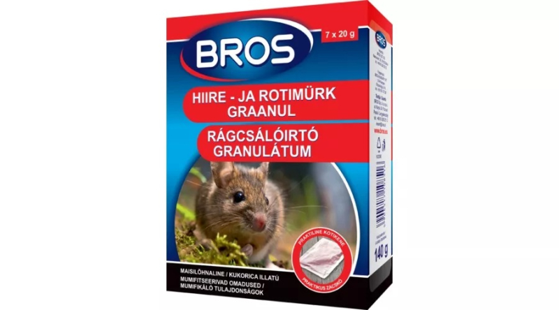 Bros rágcsálóirtó granulátum 140g (B1632)