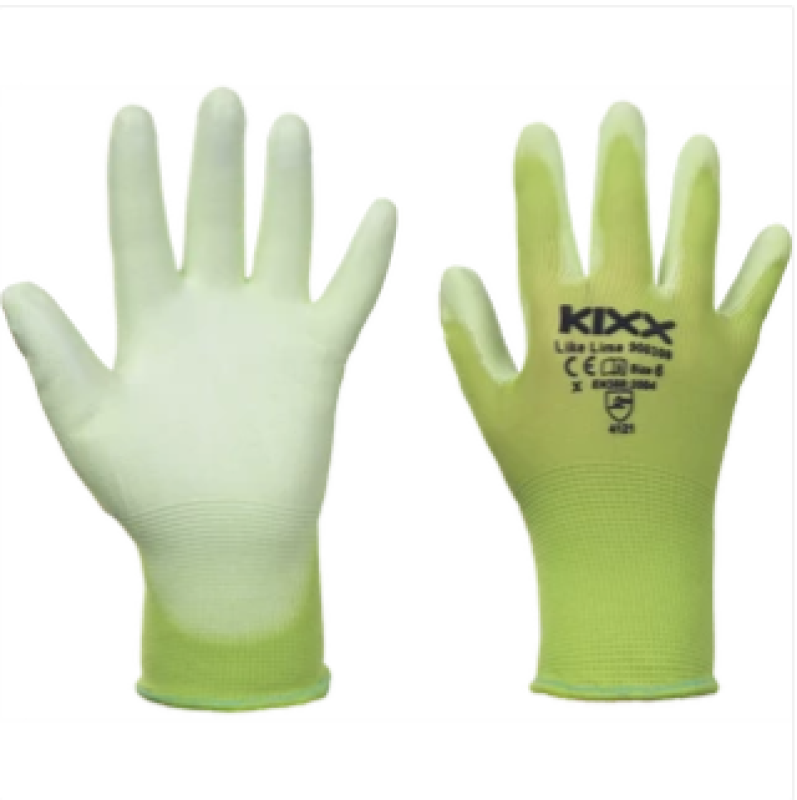 CERVA Like Lime nylon kesztyű zöld, 8-as méret (C900303 - 0108010910080)