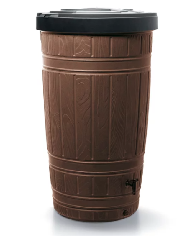 Woodcan esővízgyűjtő tartály 265L, csappal, barna (16669)