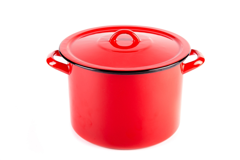 Bonyhádi hagyományos zománcozott fazék + fedő 22 cm