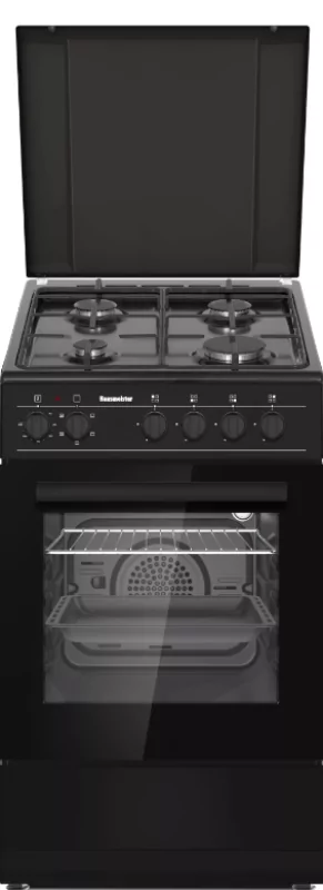 Hausmeister HM 5015 kombinált tűzhely, matt fekete