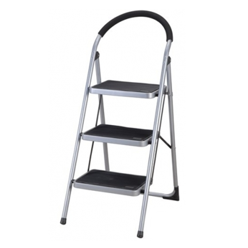 Háztartási létra 3 fokos erősített (acél) (8922176)