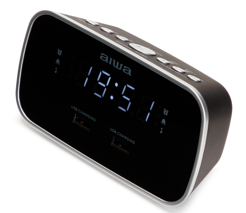 Aiwa CRU-19BK ébresztőórás rádió, fekete (13077)