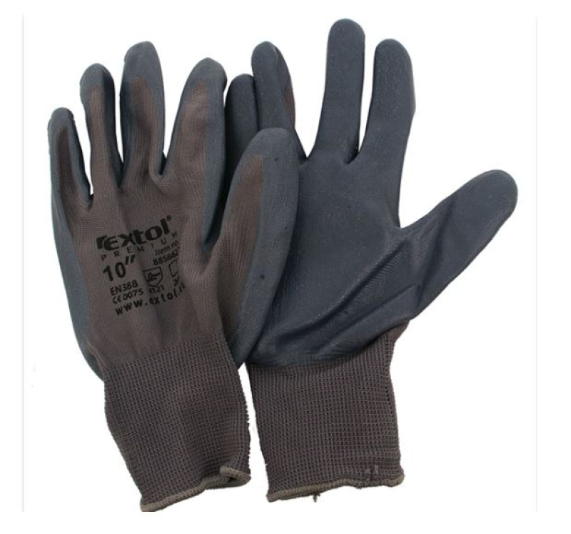 Extol Premium kötött védőkesztyű, nitrilbe mártott 10-es (8856622)