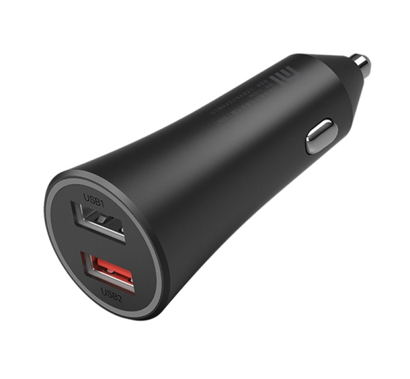 Xiaomi MI CAR autós töltő 2 USB aljzat (37W, gyorstöltő) FEKETE