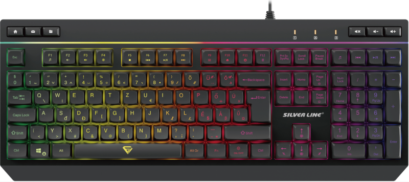 Silverline KB942 gamer billentyűzet RGB magyar nyelvű