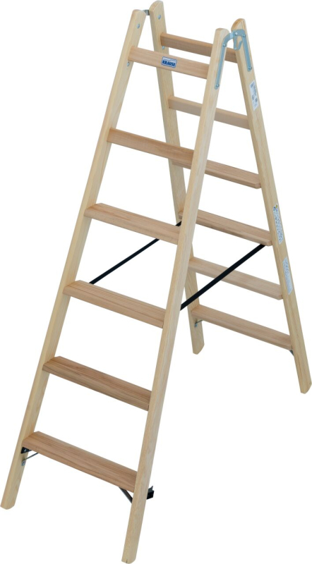 Krause Stabilo lépcső-/létrafokos két oldalon járható fa létra 2x6 (818331)