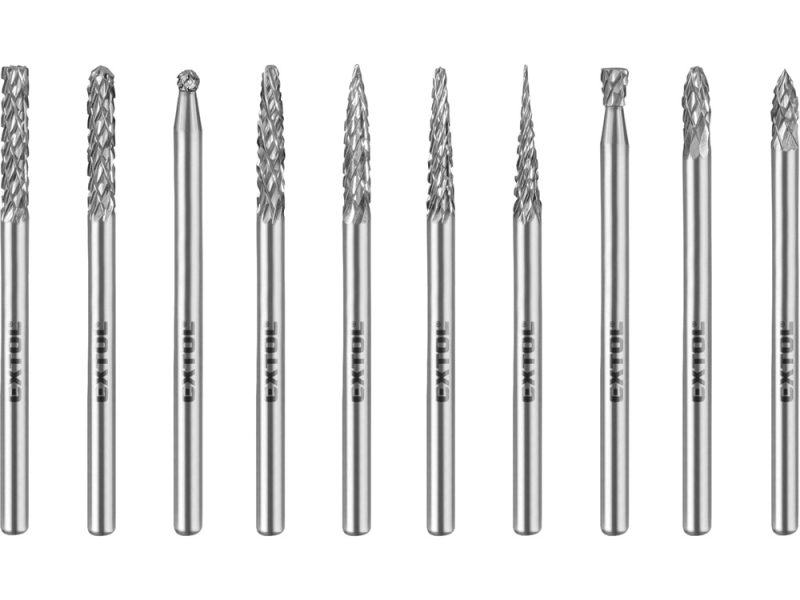 Extol Industrial mini keményfém turbómaró (rotormaró) készlet, 10 db (8703800)