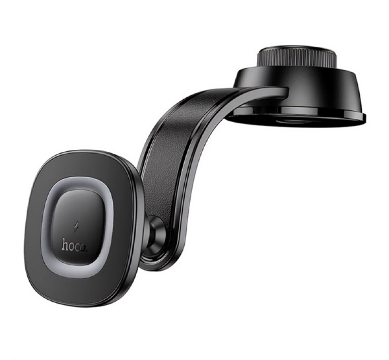 HOCO HW31 autós tartó (műszerfalra, mágneses, 360°, wireless, gyorstöltő, 15W) FEKETE