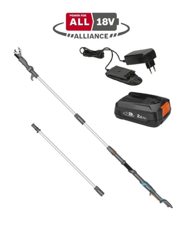 Gardena HighCut 360/18V P4A teleszkópos akkumulátoros ágvágó olló aksival (14776-20)