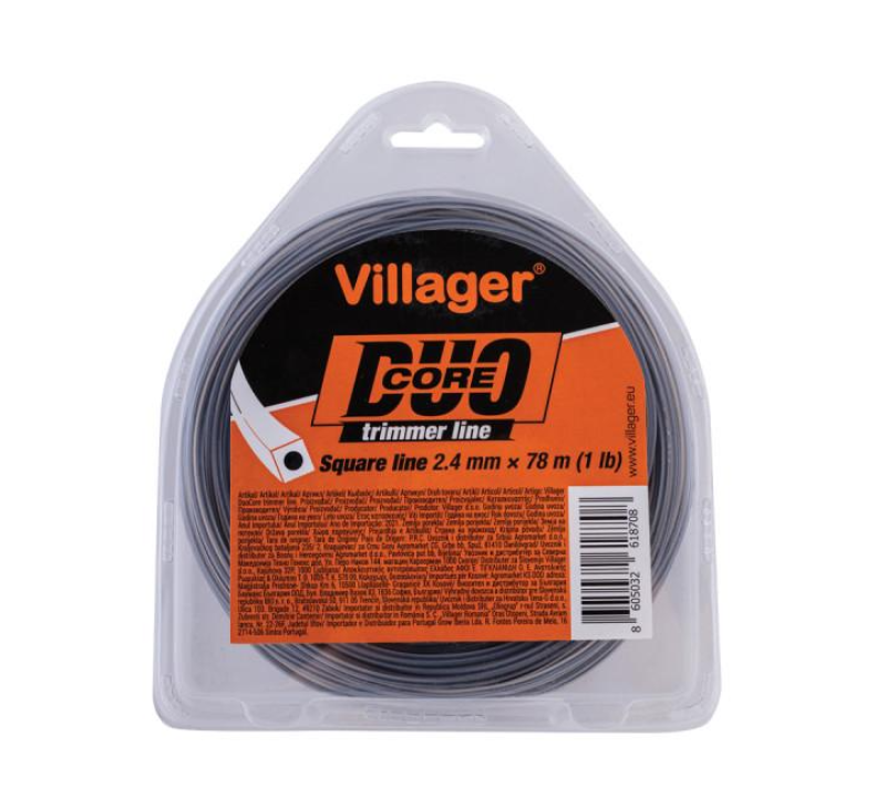 Villager duo core négyzet damil 2,7mm x 15m (068392)