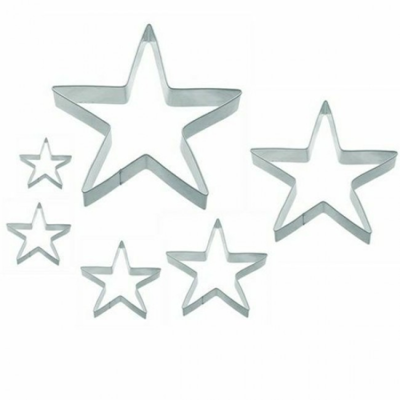 Sütikiszúró készlet csillag, 6 db-os (10354)