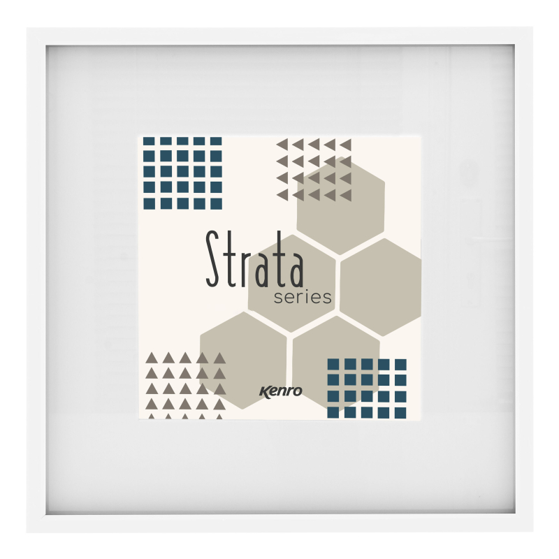 Kenro Strata Classic képkeret, 25x25cm, teljes méret 40x40cm, fehér (KE-ST2525W)