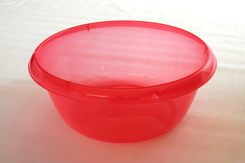 Körtál műanyag 28 cm pink átlátszó (338)