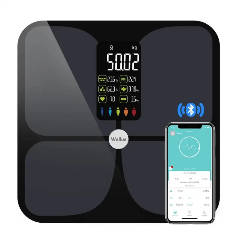 Viatom Lescale F4 okos mérleg, fekete