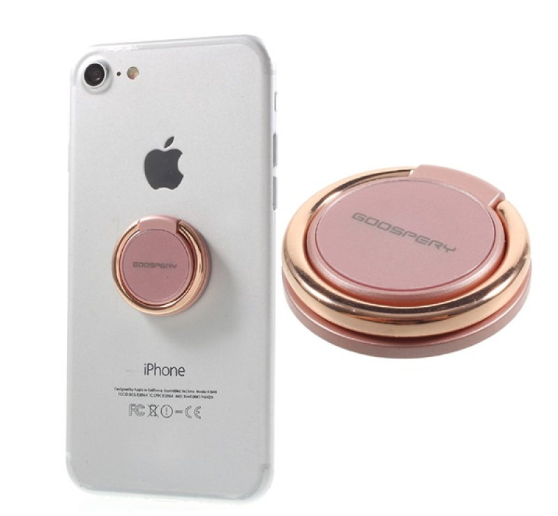 MERCURY RING tartógyűrű (fém, ragasztható, telefon tartó, kitámasztó, 360°) ROZÉARANYGP-72227