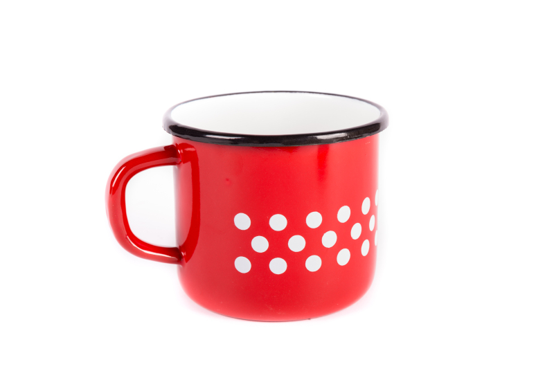 Zománcozott bögre 1 literes, piros