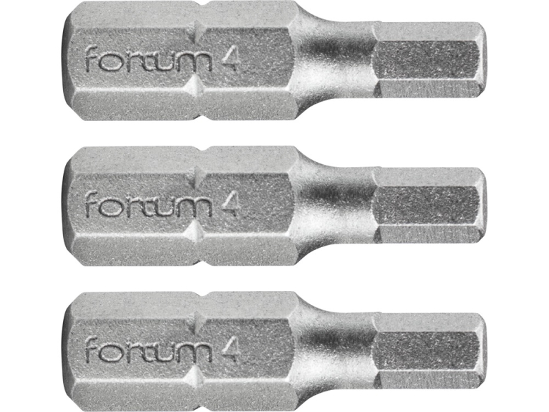 Fortum behajtóhegy Hex 3db S2 acél 4x25mm (4741505)