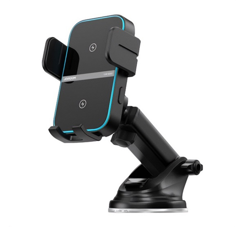 JOYROOM autós tartó (15W, tapadókorongos, műszerfalra, automata, wireless, 4.7-6.8