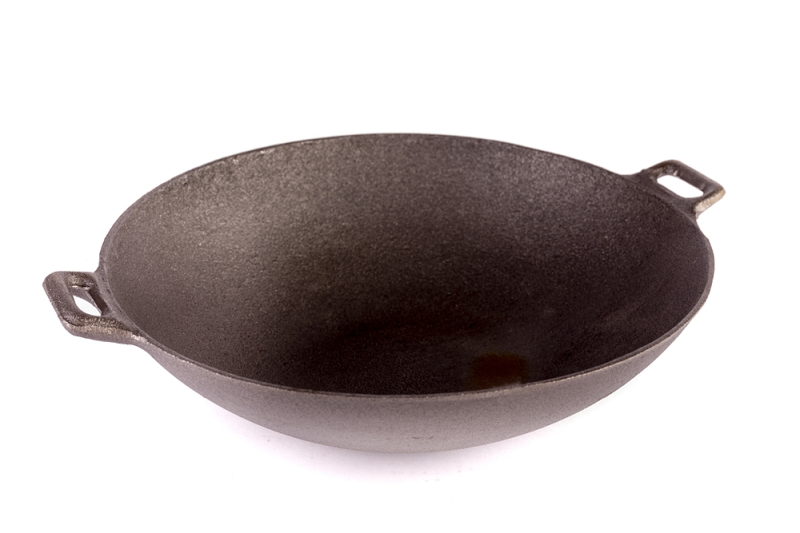 Wok öntöttvas, füles 37 cm