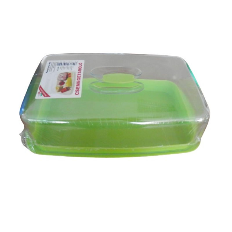 Sütisdoboz zöld műanyag, tetővel 36,5x21x11,5 cm (256)