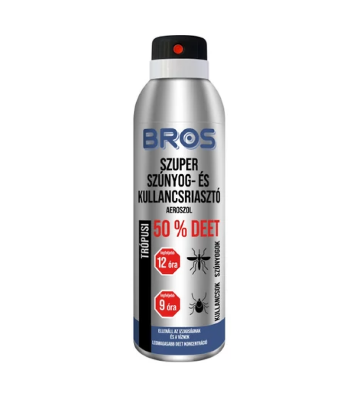 Bros szúnyog és kullancsriasztó trópusi aerosol 50%,180ml (B1760)