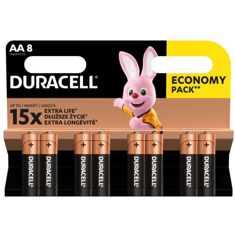 Duracell 10PP110025 AA elem, 1,5V 8db/csomag (LR6)