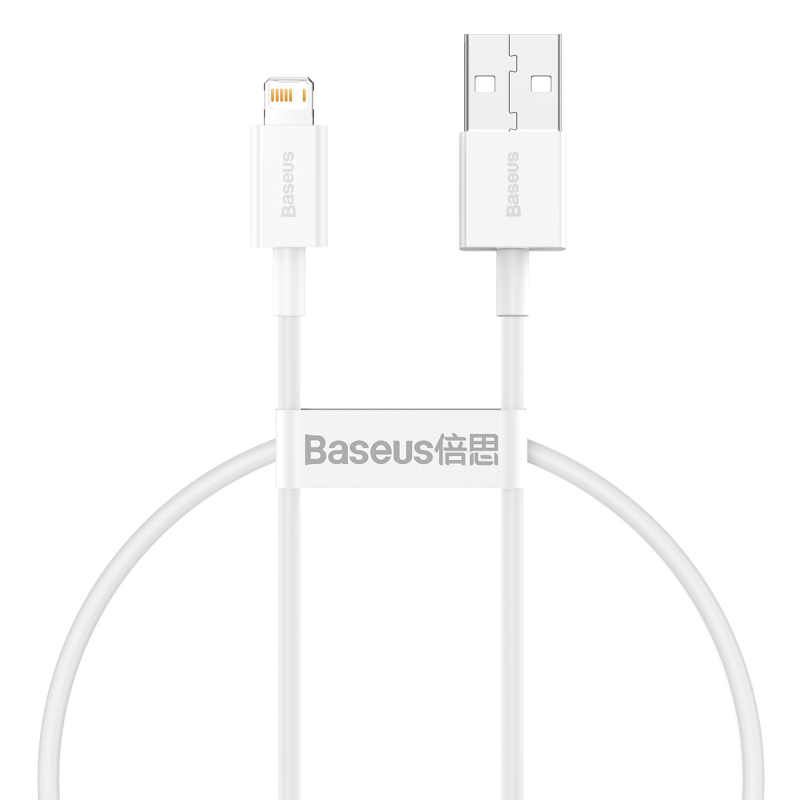 Baseus Type-USB - Lightning Superior Series Gyors töltés, Adatkábel, PD 20W 0.25m, fehér (CATLYS-02)