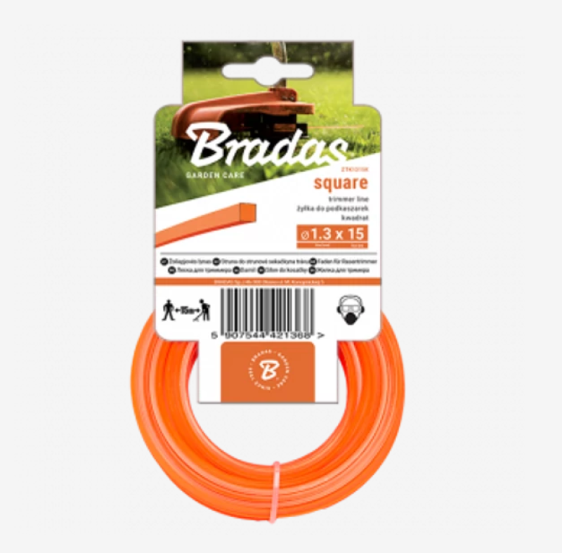 Bradas fűnyíró damil szögletes 3,0mm x 15m (1053015 - ZTK3015K)