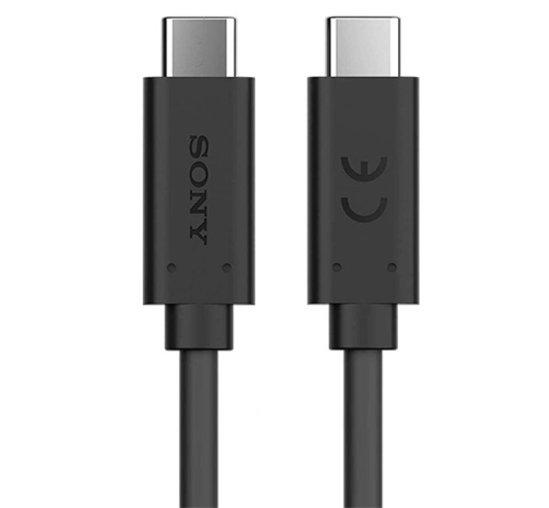 Sony adatkábel (Type-C - Type-C, 100W, gyorstöltő, 100cm) FEKETE
