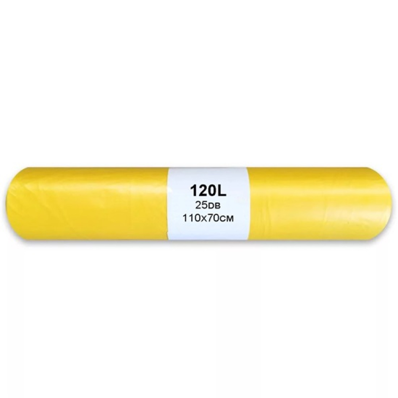 Szemeteszsák 120 L (25 db) sárga (3393322)