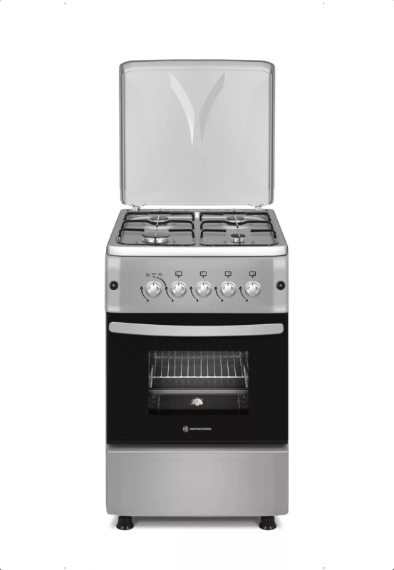 NOVACOOK F5S40 gáztűzhely 4 égős 50x55 inox (F5S40G2 INOX)