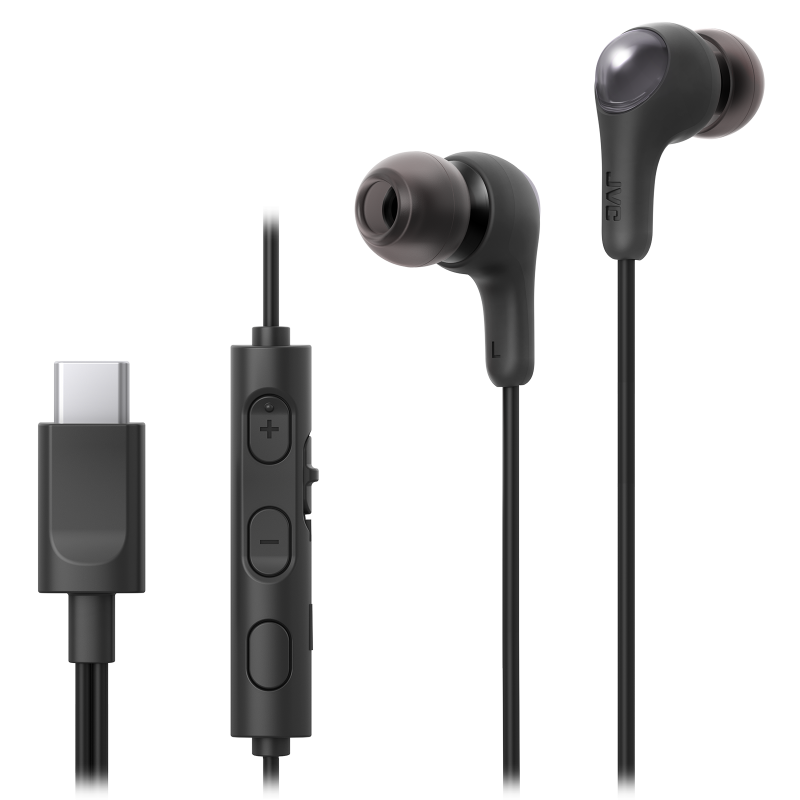 JVC HA-FR9UC-B Gumy Connect fülhallgató USB-C csatlakozóval, vezérlővel (14109)