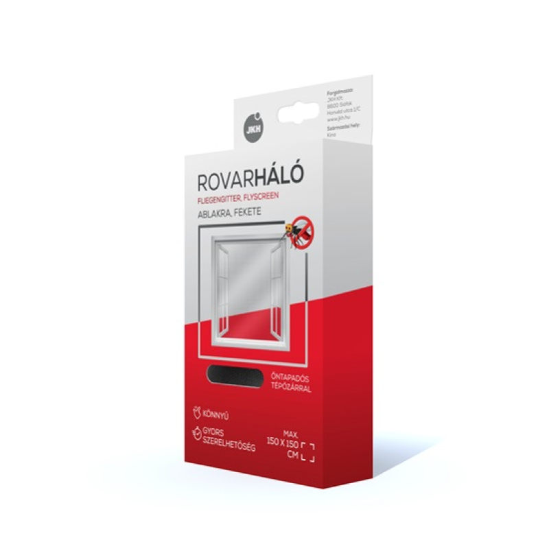 Rovarháló 150 x 150 cm fekete ablakra (8911304)