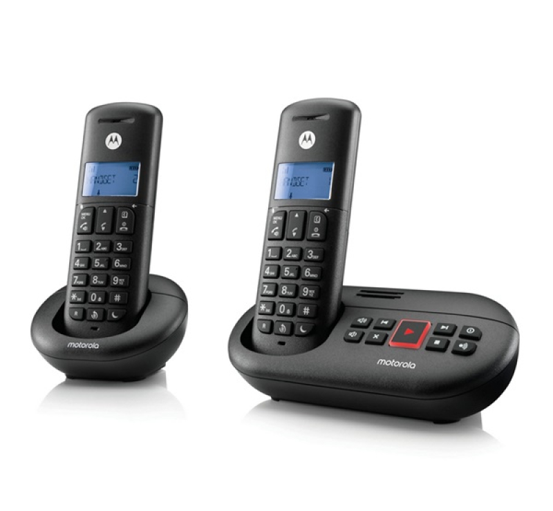 Motorola E212 telefon készülék (vezeték nélküli, 1 bázis, 2 kézibeszélő, kijelző, üzenetrögzítő, DEC