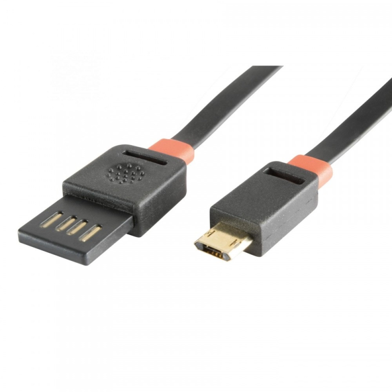 Home micro USB töltőkábel, lapos, 3 méter (USBF 3)