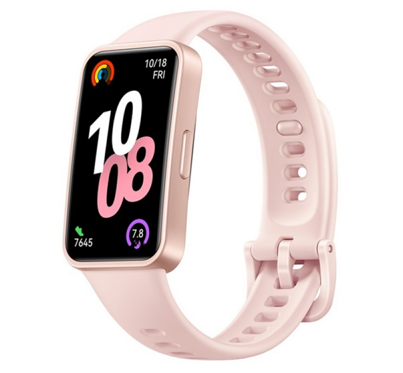 HUAWEI Band 10 okoskarkötő (aktivitásmérő, pulzusmérő, hívásjelzés, vízálló, szilikon szíj) RÓZSASZÍ