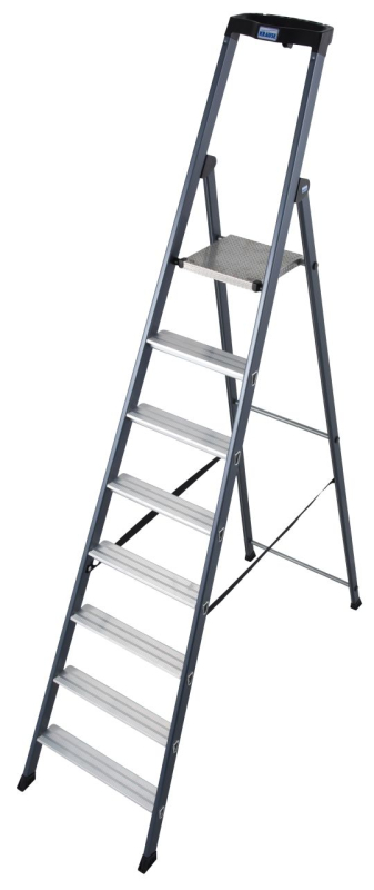 Krause Monto SePro S lépcsőfokos eloxált állólétra, 1x8 (124227)