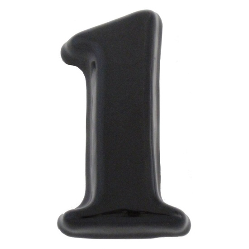 SB  kerámia házszám 1 fekete 12cm (3970061)